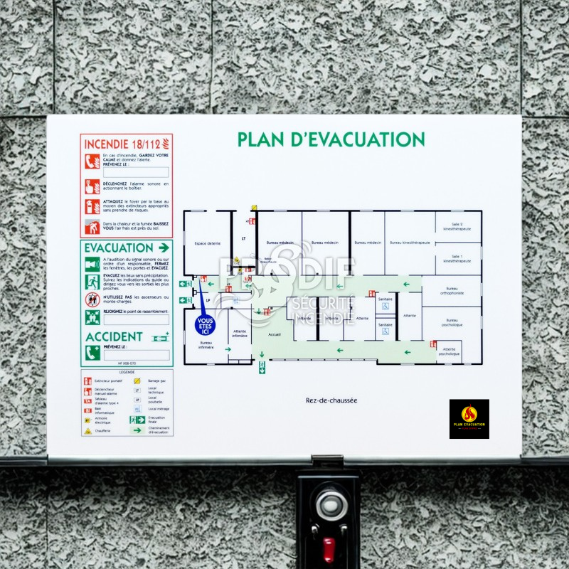 Plan évacuation incendie